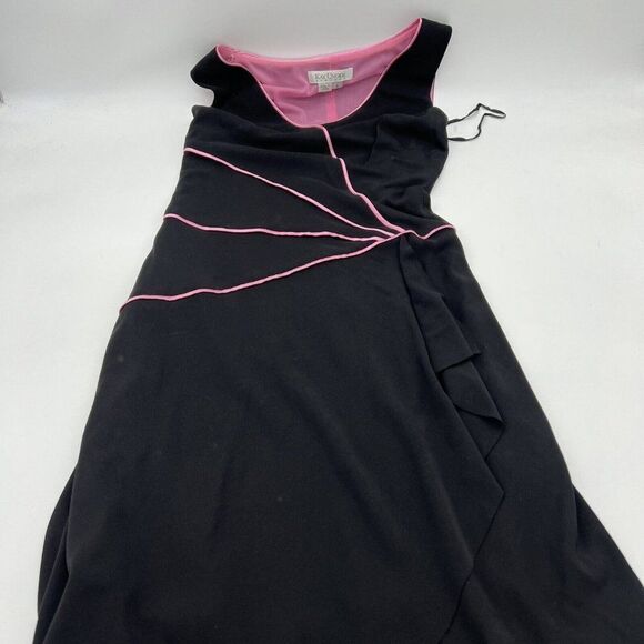 Kay Unger Women Black pink Party/cocktail Dress size 4 lined - Picture 1 of 7